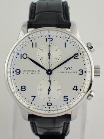 IWC ポルトギーゼ クロノグラフ レザーストラップ メンズ IW371417
