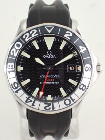 オメガ シーマスター ダイバー300M オートマチック GMT ブラック 2834.50.96