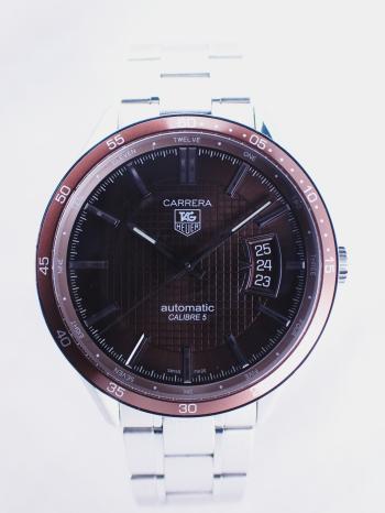 タグホイヤー カレラ オートマチック キャリバー5 ブラウン文字盤WV211N.BA0787